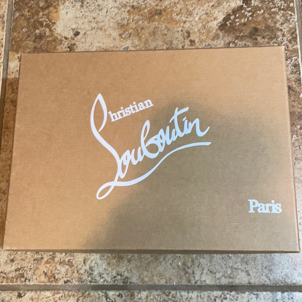 Black patent loubotin pumps size 37.5